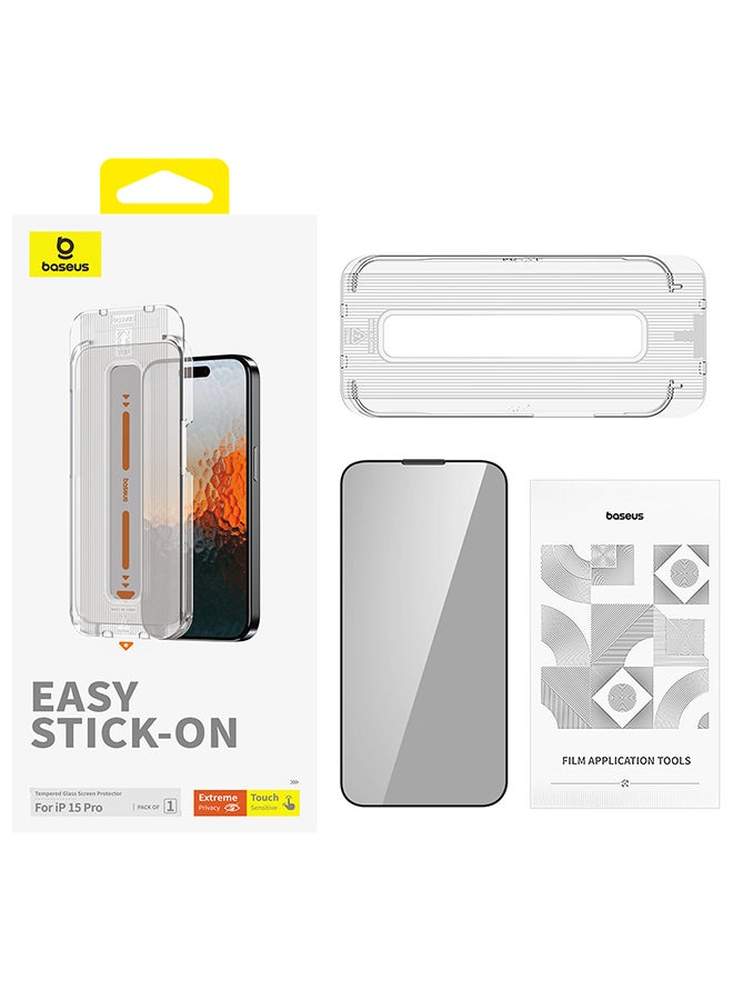 Baseus Sapphire Series Protection Tempered Glass Screen Protector With Built-In Dust Filter Privacy  - Image 4