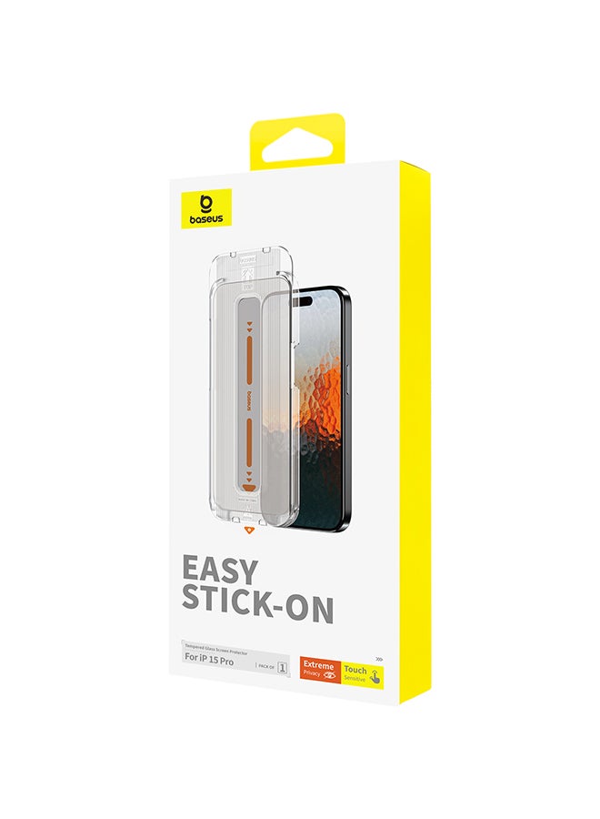 Baseus Sapphire Series Protection Tempered Glass Screen Protector With Built-In Dust Filter Privacy  - Image 3