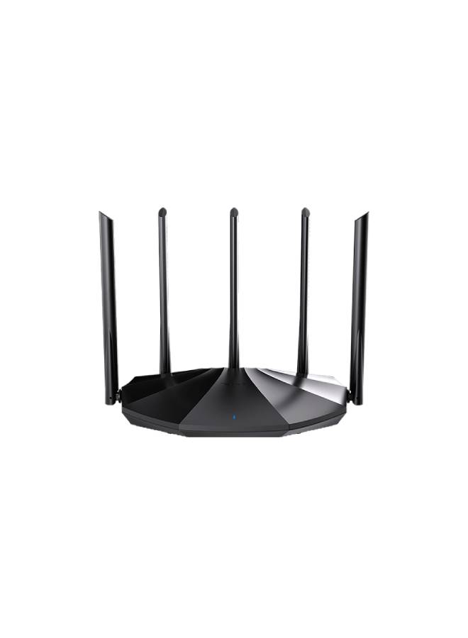Tenda - TX2 Pro WiFi 6 AX1500 Smart WiFi Router, Dual Band Gigabit Wireless Internet WiFi 6 Router, 5 * 6dBi High-Gain Antennas, 3 Gigabit LAN Ports, WPA3+OFDMA+MU-MIMO Black - Image 1