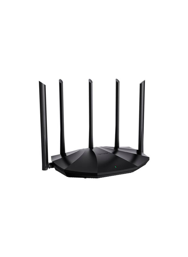 Tenda - TX2 Pro WiFi 6 AX1500 Smart WiFi Router, Dual Band Gigabit Wireless Internet WiFi 6 Router, 5 * 6dBi High-Gain Antennas, 3 Gigabit LAN Ports, WPA3+OFDMA+MU-MIMO Black - Image 1