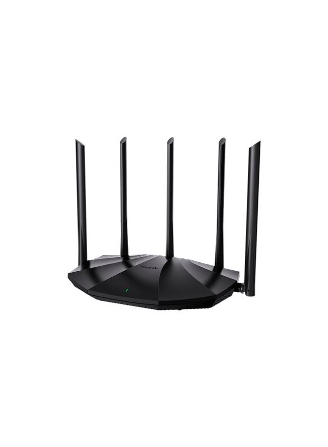 Tenda - TX2 Pro WiFi 6 AX1500 Smart WiFi Router, Dual Band Gigabit Wireless Internet WiFi 6 Router, 5 * 6dBi High-Gain Antennas, 3 Gigabit LAN Ports, WPA3+OFDMA+MU-MIMO Black - Image 1