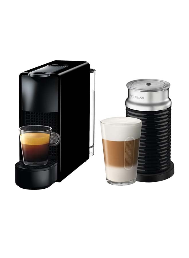Nespresso - Nespresso Original Essenza Black, Coffee Machine With Aerocino Milk Frother 0.6 L 220 W C30-ME-BK-NE2+3694BK Black - Image 1
