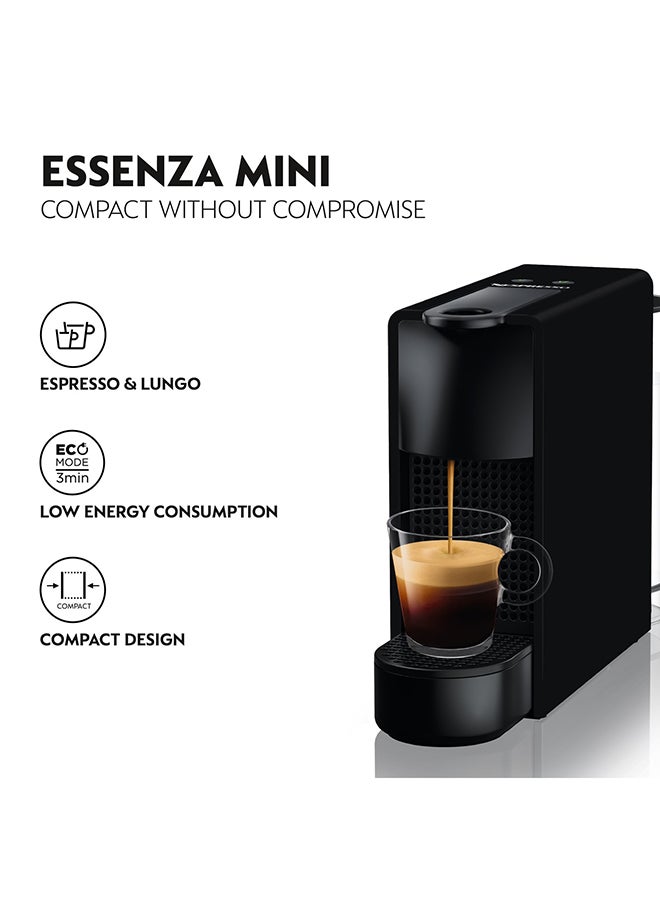 Nespresso - Nespresso Original Essenza Black, Coffee Machine With Aerocino Milk Frother 0.6 L 220 W C30-ME-BK-NE2+3694BK Black - Image 1