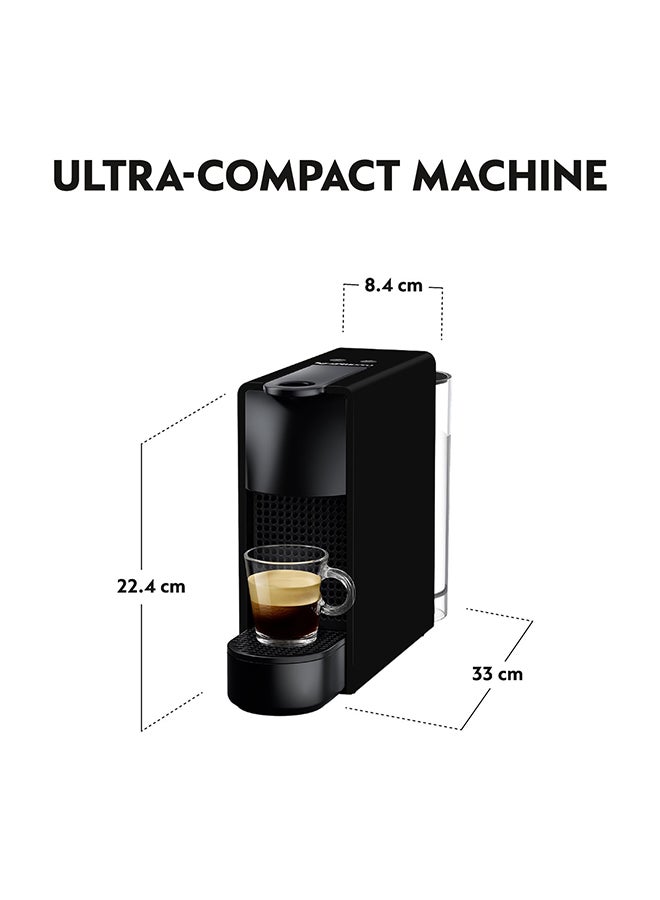 Nespresso - Nespresso Original Essenza Black, Coffee Machine With Aerocino Milk Frother 0.6 L 220 W C30-ME-BK-NE2+3694BK Black - Image 1