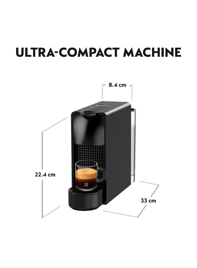 نسبرسو نسبريسو إيسينزا ميني C30 ماكينة تحضير القهوة بالكبسولات، مع خافقة الحليب آيروتشينو 3 لرغوة الحليب للكابتشينو واللاتيه، 0.6 لتر، ضغط 19 بار، أسود 0.6 L 220 W C30-BK-3694-BK أسود - Image 4