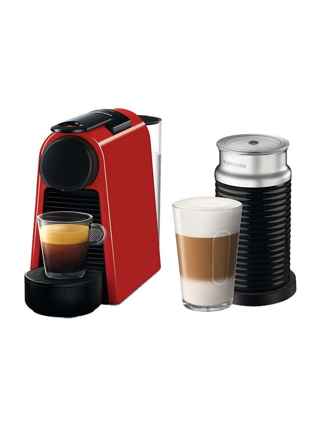 Nespresso - Nespresso Original Essenza Red, Coffee Machine With Aerocino Milk Frother 0.6 L 220 W D30-ME-RE-NE2+3694BK Red - Image 1