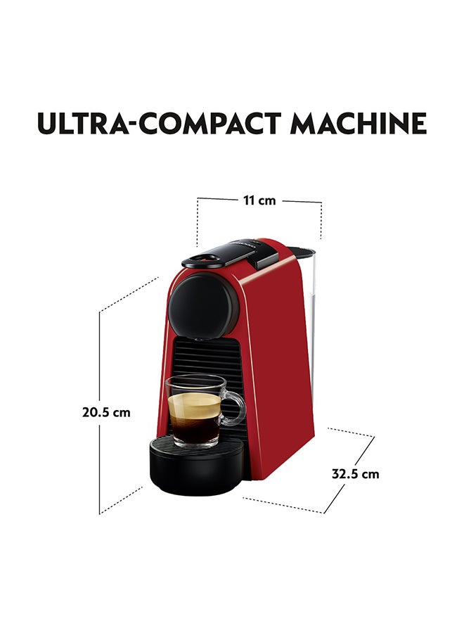 Nespresso - Nespresso Original Essenza Red, Coffee Machine With Aerocino Milk Frother 0.6 L 220 W D30-ME-RE-NE2+3694BK Red - Image 1