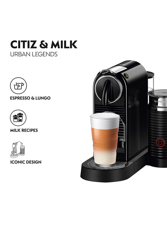 CitiZ And Milk Coffee Machine 1 L 1710 W D123-ME-BK-NE2 Black - pnsku/N53435373A/45/_/1722192277/d138a78d-1ba1-4938-99b8-e515a3c3c2b1