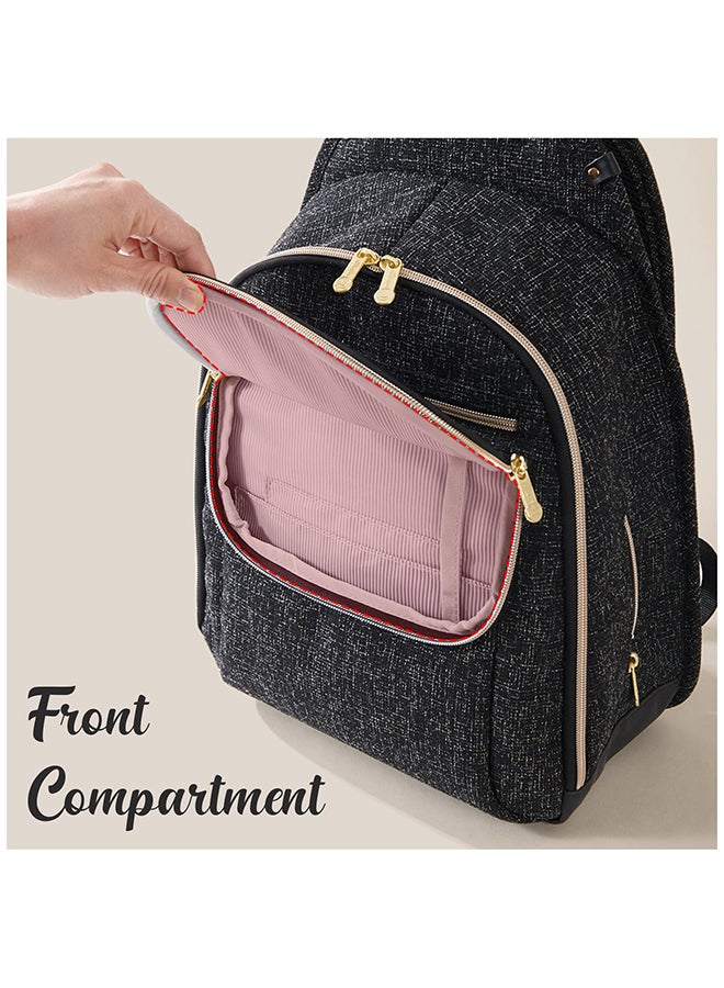 Sunveno Fashion Compact Diaper Backpack - Black  - Image 5