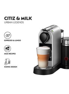Nespresso CitiZ And Milk Coffee Machine 1 L 1710 W C123SI2 Silver  - Image 3