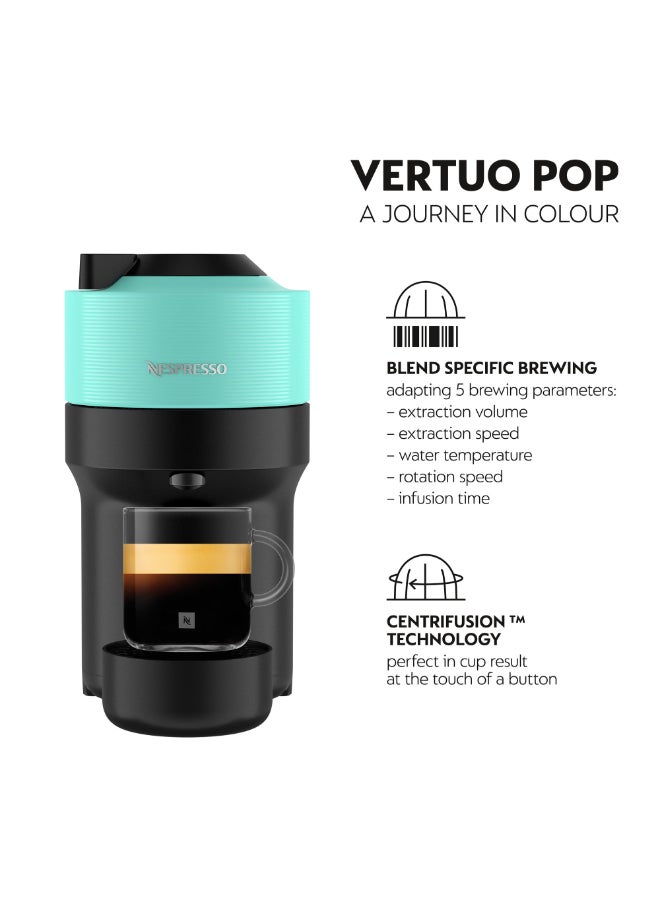 نسبرسو نسبريسو فيرتو بوب GCV2 ماكينة تحضير القهوة بالكبسولات، تحضر 6 أحجام أكواب للقهوة السوداء، 0.6 لتر، أكوا مينت 0.56 L 1500 W GCV2-GB-AQ-NE أزرق - Image 2