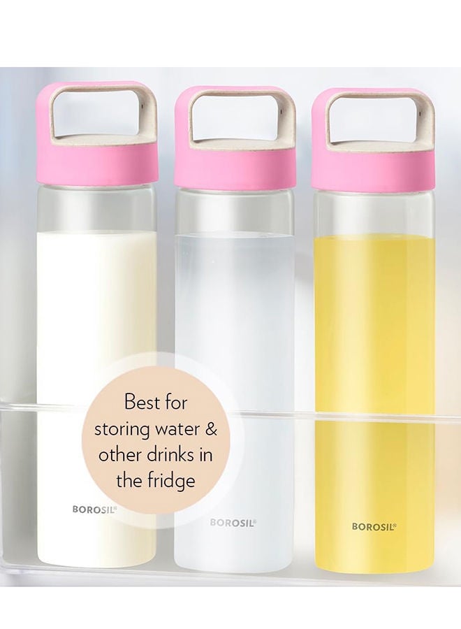 BOROSIL Neo Glass Bottle With Lid Wide Mouth, Freezer Safe Clear  - Image 4