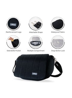 Velvet Stroller Diaper Bag With Adjustable Shoulder Strap - Black - pnsku/N53435442A/45/_/1696830974/6f932b15-e1be-4685-81db-62126a11a42a