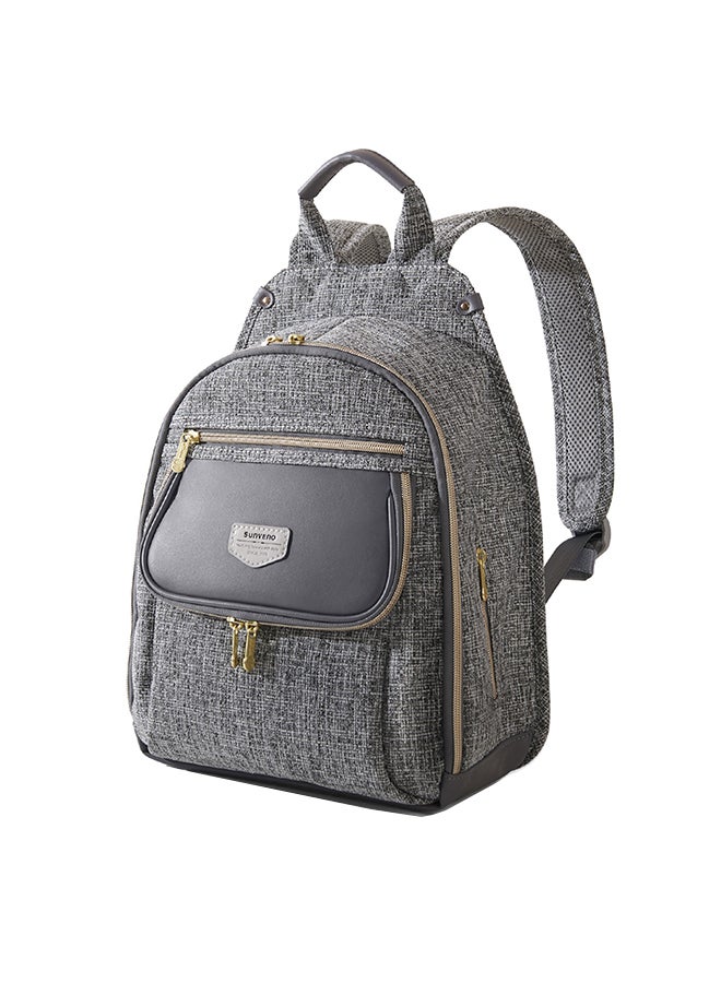 Sunveno Fashion Compact Diaper Backpack - Grey  - Image 1