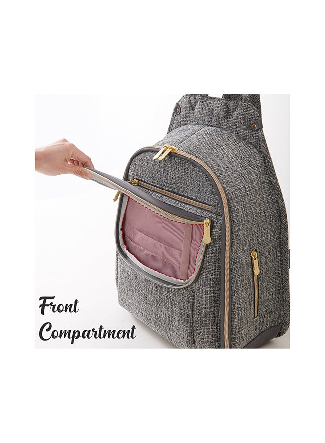 Sunveno Fashion Compact Diaper Backpack - Grey  - Image 5