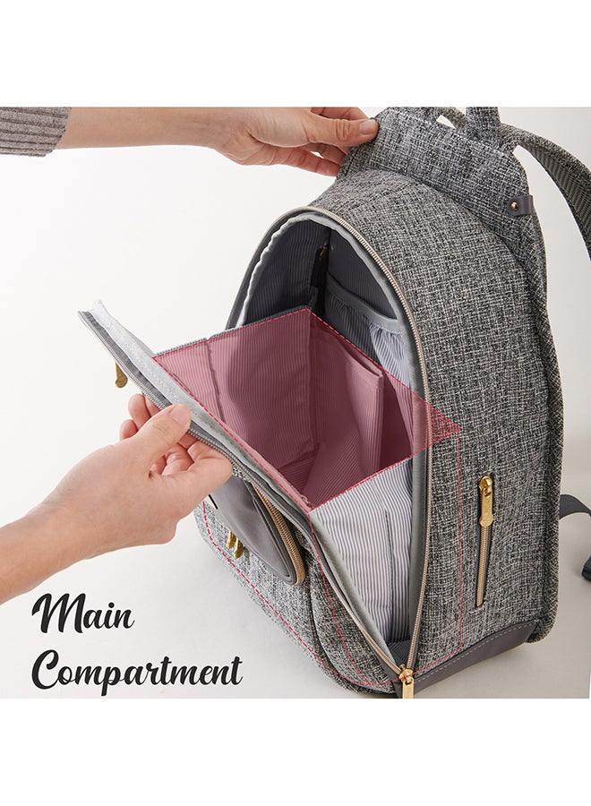 Sunveno Fashion Compact Diaper Backpack - Grey  - Image 4