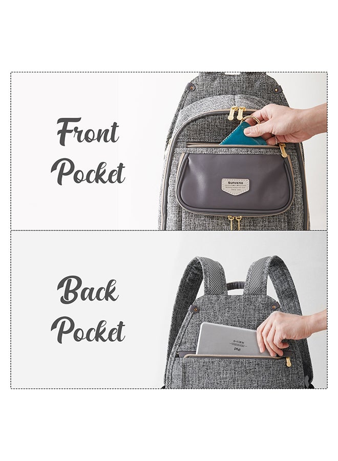 Sunveno Fashion Compact Diaper Backpack - Grey  - Image 3