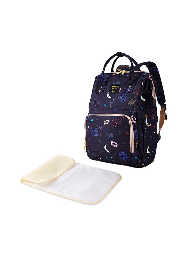 صنفينو Diaper Bag With USB Charging Port And Changing Mat - Blue Dream Galaxy - Image 1