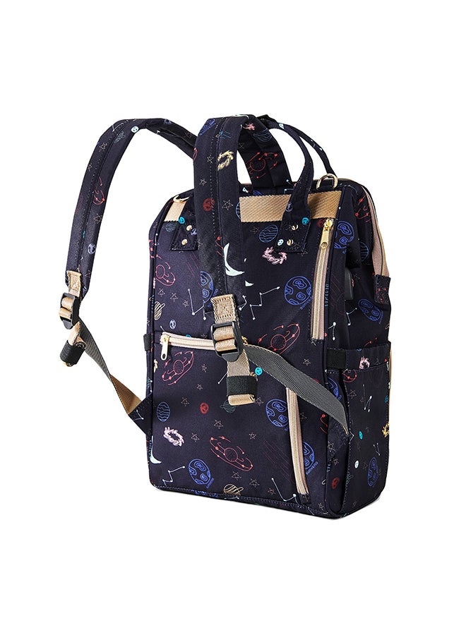 صنفينو Diaper Bag With USB Charging Port And Changing Mat - Blue Dream Galaxy - Image 3