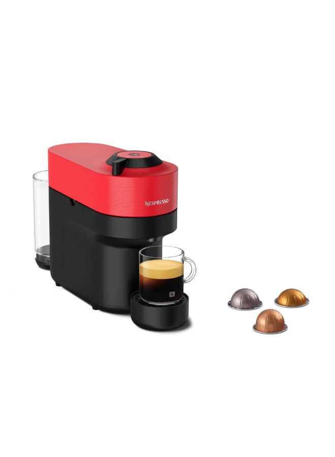 نسبرسو نسبريسو فيرتو بوب GDV2 ماكينة تحضير القهوة بالكبسولات، تحضر 6 أحجام أكواب للقهوة السوداء، 0.6 لتر، أحمر 0.56 L 1500 W GCV2-GB-RE-NE أحمر - Image 1