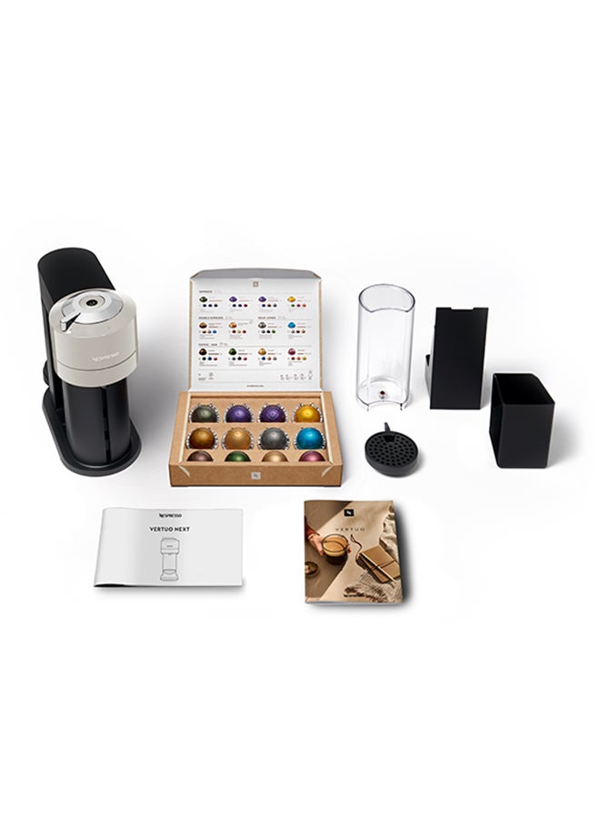 Nespresso - Vertuo Next Coffee Machine With Aerocino 3 Milk Frother 1.1 L 220 W GCV1-GB-SI-NE+3694BK Silver - Image 1