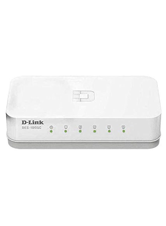 D-Link DES-1005C 5-Port 10/100 Mbps Unmanaged Switch White  - Image 1