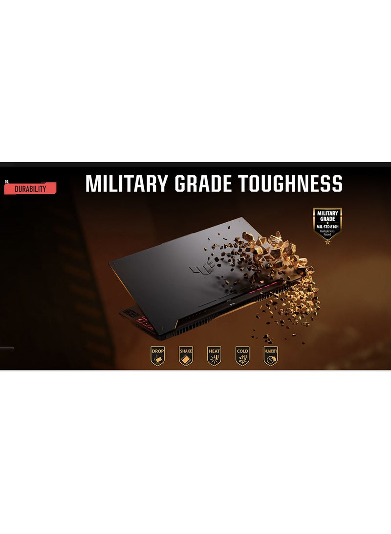ASUS - TUF Gaming F15 (Upgraded Version) Laptop With 15.6-inch Full HD 144Hz Display, Core i7-12700H Processor/16GB RAM/512GB SSD/Windows 11 Home/8GB Nvidia Geforce RTX 4060 8GB Graphics Card/ English/Arabic Mecha Gray - Image 1