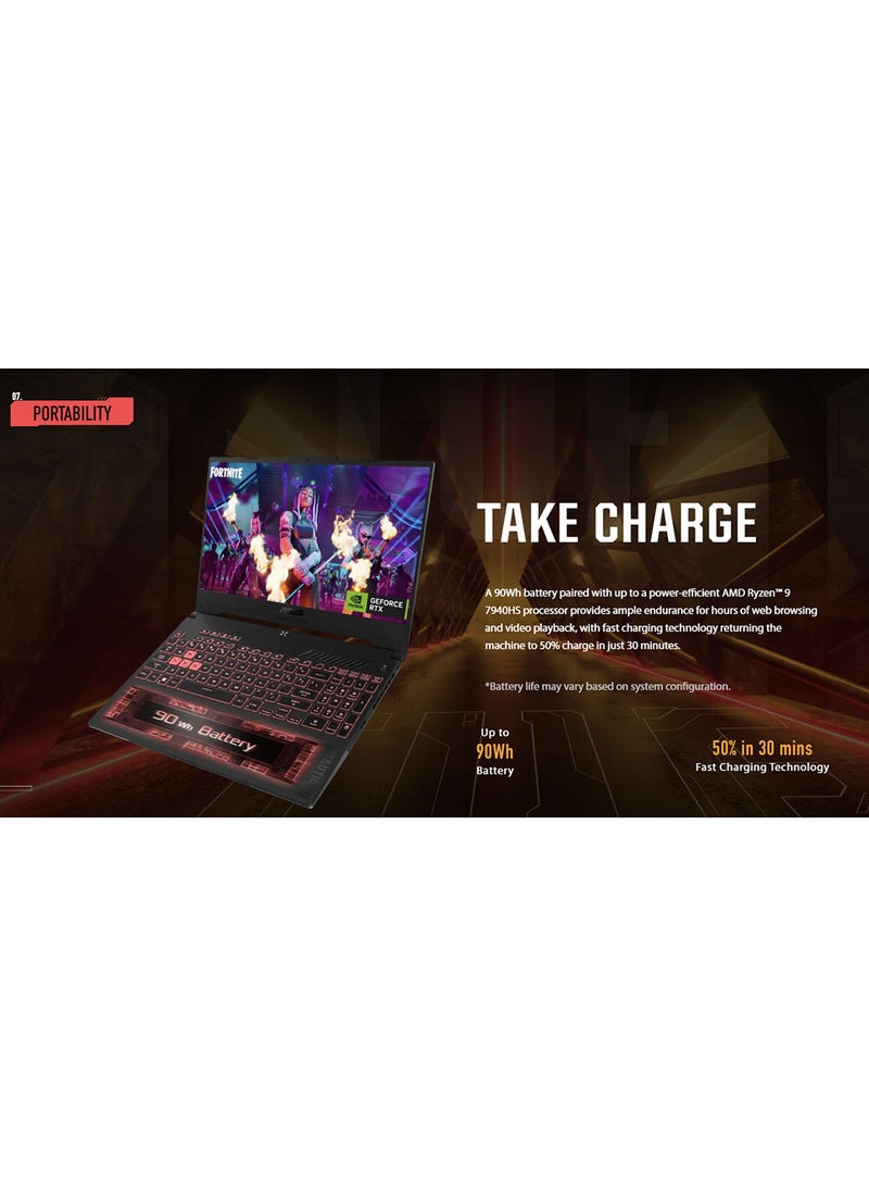 ASUS - TUF Gaming F15 (Upgraded Version) Laptop With 15.6-inch Full HD 144Hz Display, Core i7-12700H Processor/16GB RAM/512GB SSD/Windows 11 Home/8GB Nvidia Geforce RTX 4060 8GB Graphics Card/ English/Arabic Mecha Gray - Image 1