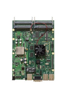 Mikrotik 800MHz CPU, 256MB RAM, 3x Gigabit Ethernet, 4x miniPCI, MiniPCI-express, Daughterboard Connector RouterOS L6 Green  - Image 1