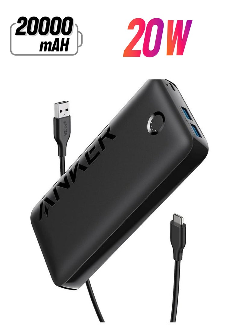 بنك الطاقة، شاحن محمول بقدرة 20 واط مع شحن سريع USB-C، 335 (PowerCore 20K)، يعمل مع سلسلة iPhone 13/12 وSamsung وiPad Pro وAirPods وApple Watch والمزيد. - pnsku/N53435786A/45/_/1739978622/34a24fd1-3bc6-48ee-b398-59709ee34822