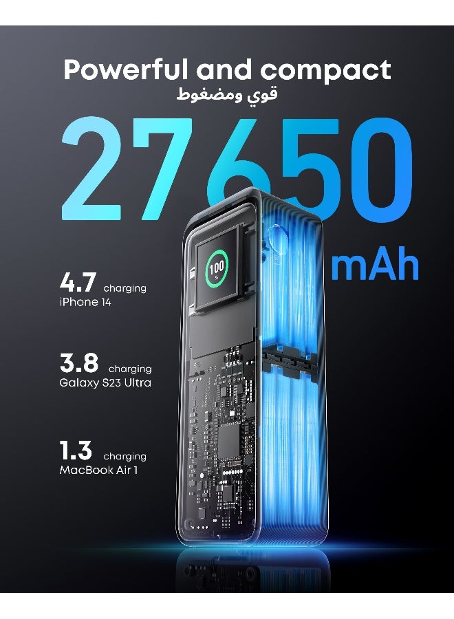 Anker 27650 mAh Prime Power Bank, 27,650mAh 3-Port 250W Portable Charger (99.54Wh) Smart App, Smart Digital Display, Compatible with MacBook Pro/Air, iPhone 16/15/14 Series, Samsung, Huaiwei, Dell, Xiaomi Black - Image 4