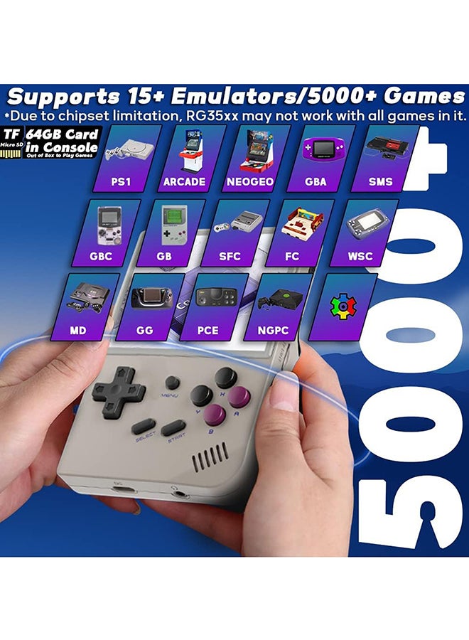 Rock Pow - 3.5 Inch IPS Retro Games Consoles Classic Emulator Hand-Held Gaming Console Preinstalled Video Games System With Portable Case 64GB - Image 1