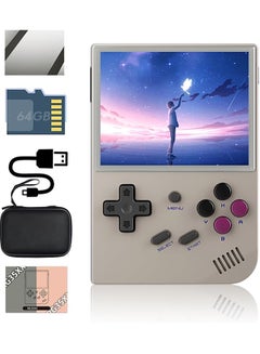 3.5 Inch IPS Retro Games Consoles Classic Emulator Hand-Held Gaming Console Preinstalled Video Games System With Portable Case 64GB