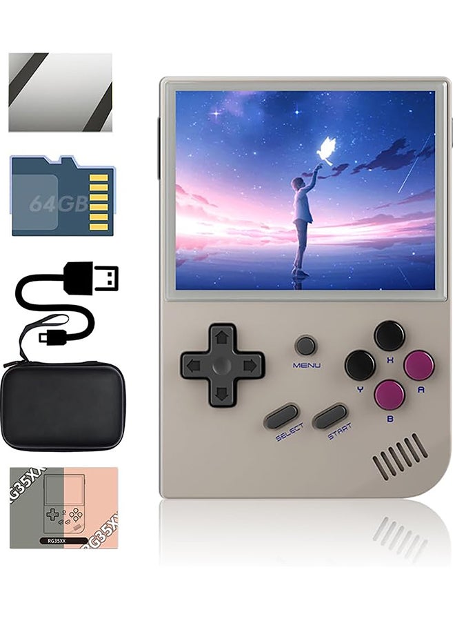 Rock Pow - 3.5 Inch IPS Retro Games Consoles Classic Emulator Hand-Held Gaming Console Preinstalled Video Games System With Portable Case 64GB - Image 1