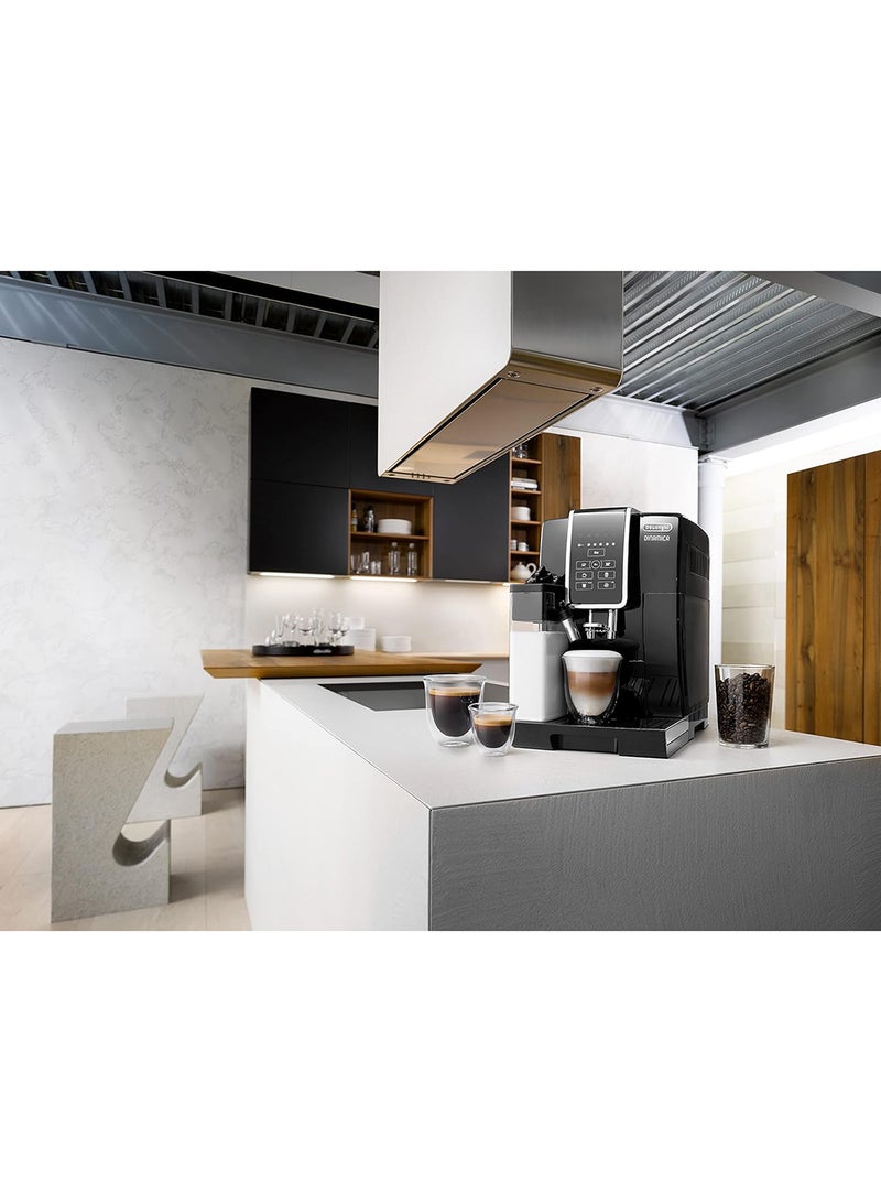 De'Longhi - Dinamica, Fully-Automatic Bean to Cup Espresso and Cappuccino Coffee Machine, Cappuccino, Espresso 1 L 1450 W ECAM 350.50.B Black - Image 1