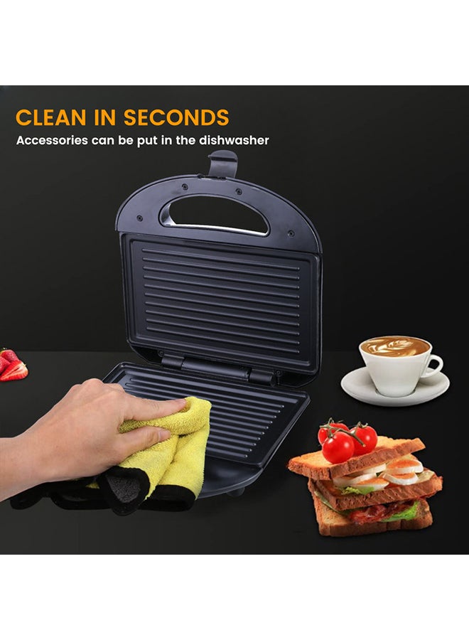 2 Slice Non-Stick Sandwich Grill And Sandwich Maker With Handle Locking System 750 W SGT-853 Black