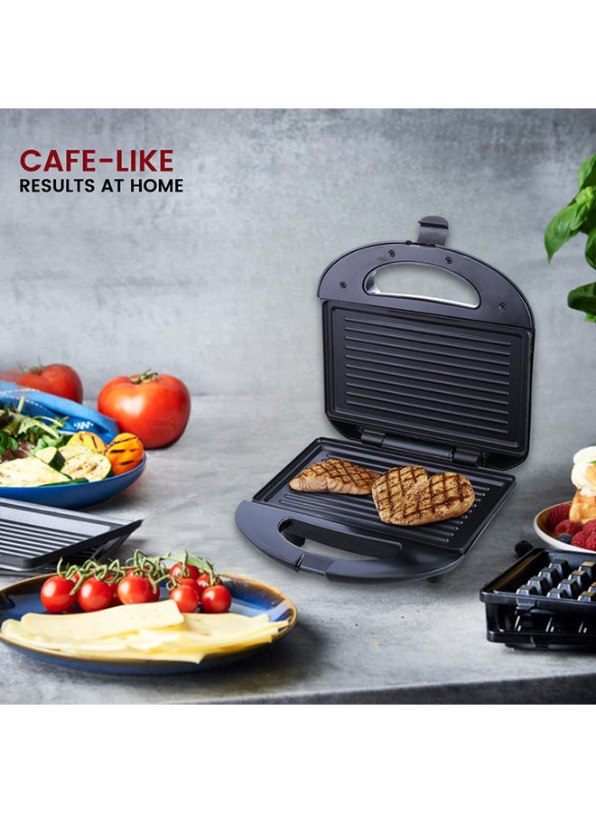 2 Slice Non-Stick Sandwich Grill And Sandwich Maker With Handle Locking System 750 W SGT-853 Black