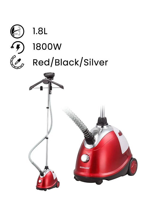 SONASHI Garment Steamer With Popcorn Maker Bundle 1.8 L 1800 W SGS-311 + SPCM-101 Red  - Image 2