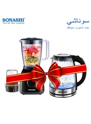 خلاط 2 في 1 ومطحنة غير قابلة للكسر مع غلاية زجاجية 1.8 L 1500 W SB-144B + SKT-1809 - pnsku/N53435947A/45/_/1696945759/3416b5ba-814c-4a9b-a789-3c83e92deca6