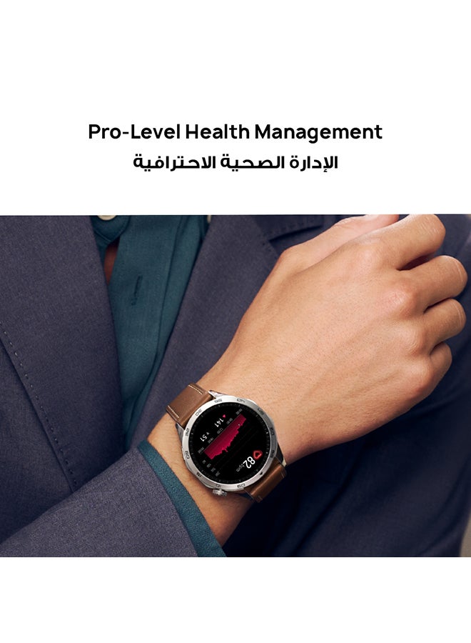 هواوي - ساعة ذكية WATCH GT 4 مقاس 41 مم، عمر بطارية 7 أيام، إدارة السعرات الحرارية القائمة على العلوم، تحليل عدم انتظام ضربات القلب الموجي النبضي، جهاز مراقبة معدل ضربات القلب TruSeen 5.5+، متوافق مع Android وiOS باللون الأبيض - Image 1