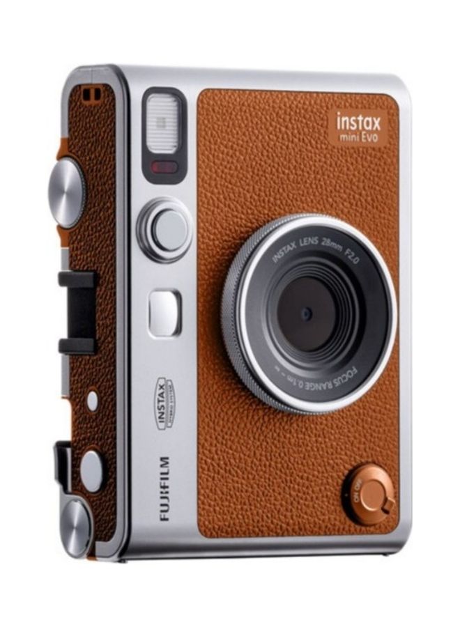 FUJIFILM Instax Mini EVO Hybrid Instant Camera – Brown (USB-C) | Instant Print with Digital Preview, Creative Modes & Built-In Selfie Mirror - Image 5