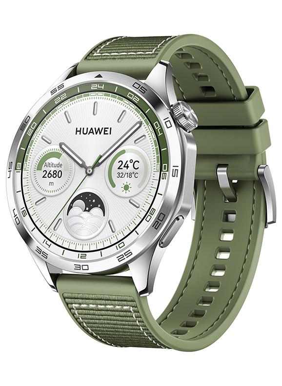 HUAWEI WATCH GT 4 46 mm Smartwatch, 14 Days Battery Life, Science-based Calorie Management, Dual-Band Five-System GNSS Position, Pulse Wave Arrhythmia Analysis, Heartrate Monitor, Android & iOS Green - Image 1