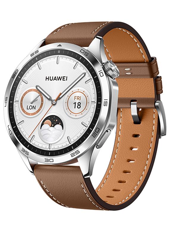 هواوي ساعة ذكية WATCH GT 4 مقاس 46 مم، عمر بطارية 14 يومًا، إدارة السعرات الحرارية القائمة على العلوم، وضع GNSS بخمسة أنظمة مزدوجة النطاق، تحليل عدم انتظام ضربات القلب الموجي النبضي، مراقب معدل ضربات القلب، Android وiOS باللون البني - Image 1