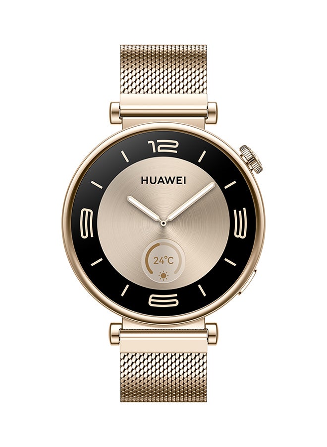 WATCH GT 4 41mm Smart Watch, 7 Days Battery Life, Science-based Calorie Management, Pulse Wave Arrhythmia Analysis, TruSeen 5.5+ Heart Rate Monitor, Compatible with Android & iOS Light Gold