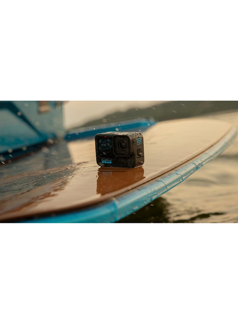 جو برو HERO12 Black - كاميرا أكشن مقاومة للماء مع فيديو فائق الدقة 5.3K60، صور بدقة 27 ميجابكسل، HDR، مستشعر صورة 1/1.9 بوصة، بث مباشر، كاميرا ويب، التثبيت - Image 5