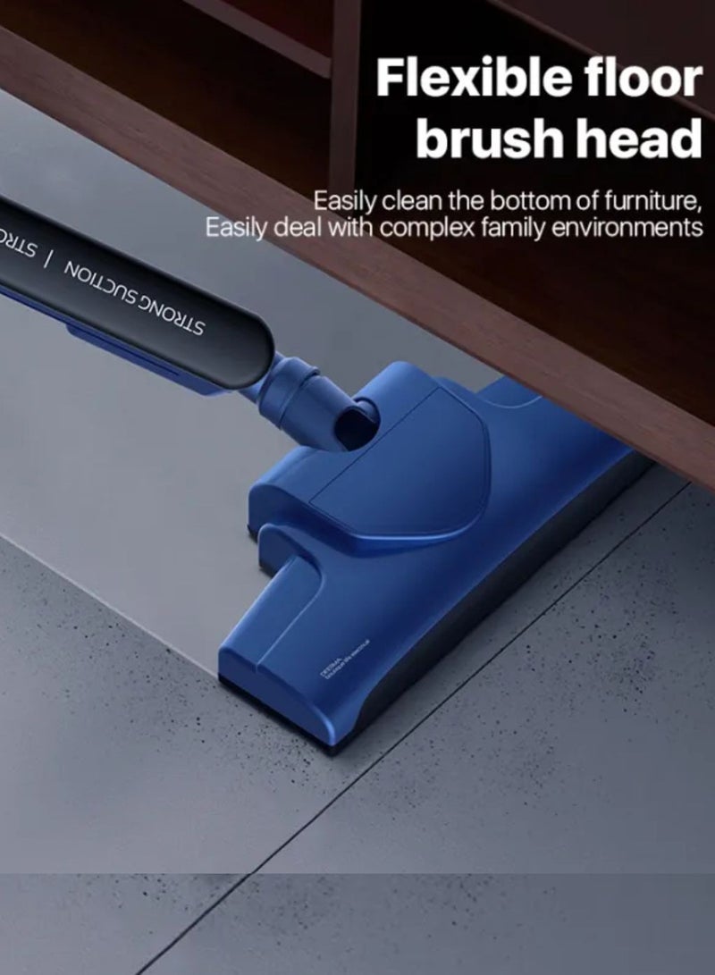 Deerma Portable 2-In-1 Handheld Vacuum Cleaner HEPA Filter15Kpa Strong Suction Vacuum 0.8 L 600 W DX810 Blue  - Image 5