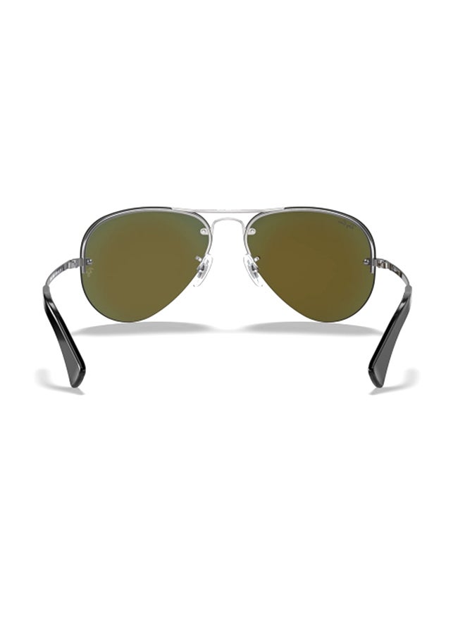 Ray-Ban Unisex UV Protection Aviator Shape Metal Sunglasses RB3449 004/55 59-14 - Lens Size: 59 Mm - Polished Gunmetal  - Image 4