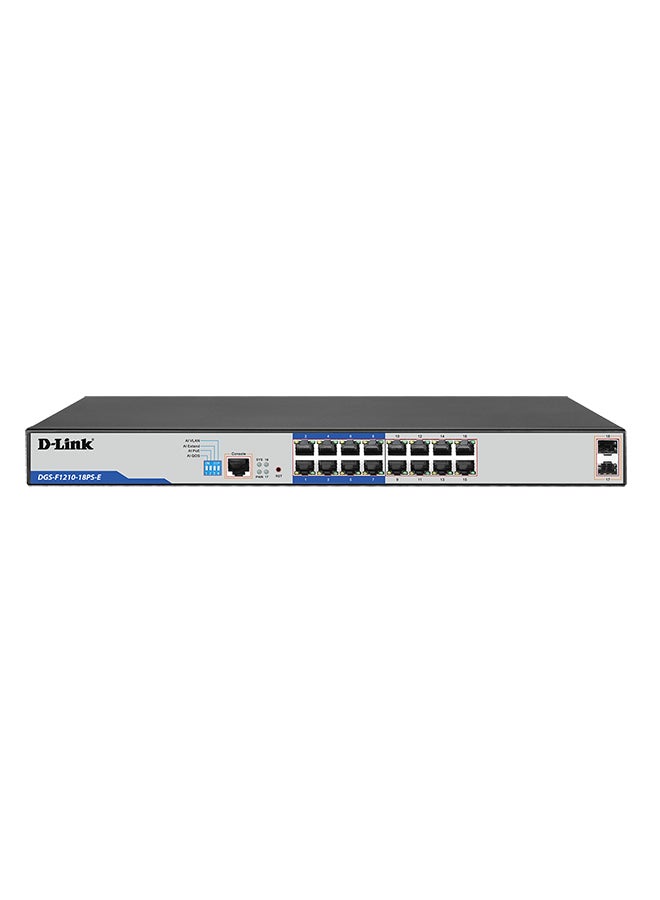 D-Link Layer 2 Gigabit Managed Long Range PoE+ Switch Grey 
