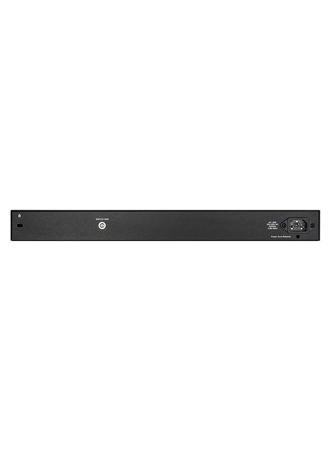 D-Link DGS-1210 28-Port Gigabit Smart Managed PoE Switch With 4 Gigabit GbE/SFP Combo Ports, L2+ Static Routing, 370W PoE Budget, Advanced L2 Switching & Security Features, Black | DGS-1210-28MP Black  - Image 3