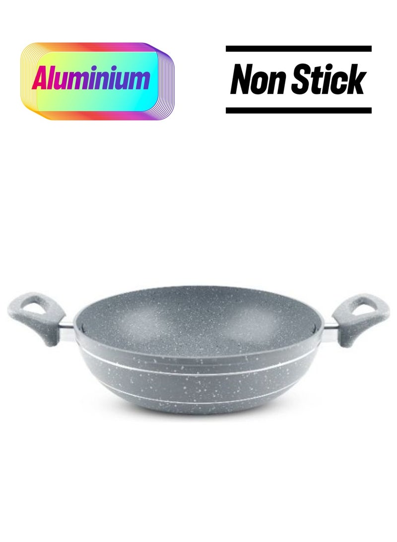 Royalford Smart Granite Series Forged Aluminum Wok Pan With Granite Coating Grey 26 cmcm - Image 1